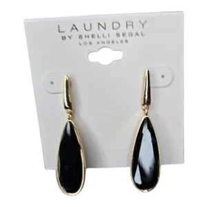 NWT Laundry by Shelli Segal Earrings, Black - Picture 1 of 3