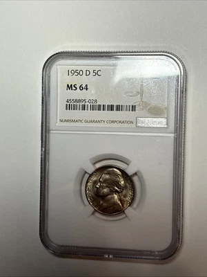 1950-D Jefferson Nickel MS 64 Grade - Image 1 of 4