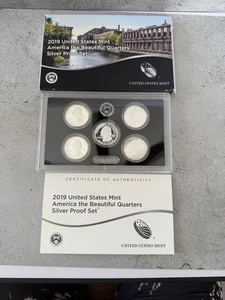 2019 United States Mint-America the Beautiful Quarters-Silver Proof Set #4P1 - Picture 1 of 3