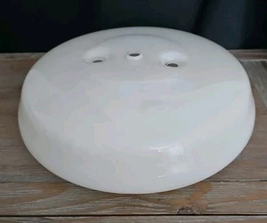 Paralume coprisoffitto vetro chiaro vintage smerigliato vintage deco opaco 3 fori - Foto 1 di 8