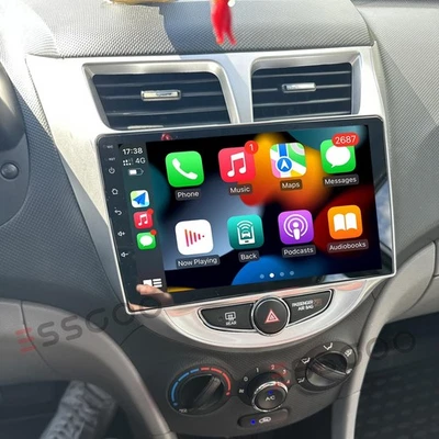 Для Hyundai Accent 2010-2016 Apple CarPlay автомобильное стерео радио GPS навигатор Android 14 - Изображение 1 из 4