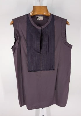 Blusa túnica boho babero con volantes esmoquin de seda de algodón Lanvin talla 40 Italia pasarela Y2K  Foto 1 de 4