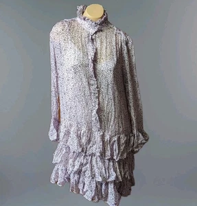 Zadig & Voltaire Goa Rebbie Kleid Blumen Flieder Lila Größe S Einzelhandel 598,00 - Bild 1 von 7