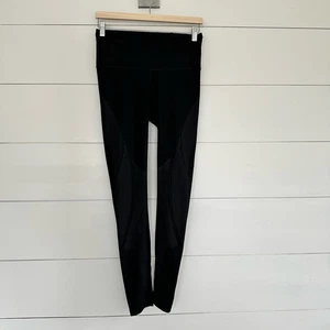 Lululemon Women’s 8 Black Iron Blue Mapped Out High Rise Tight 28” - Picture 1 of 8