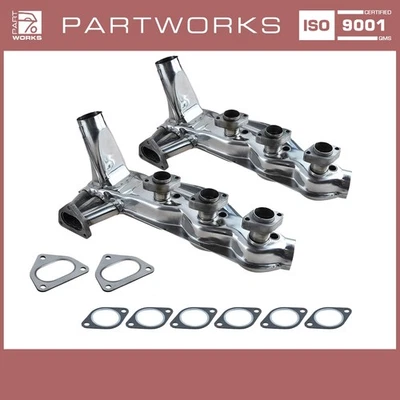 2x Intercambiador de calor para PORSCHE 911 3.2 930 turbo desde '84- Acero inoxidable + juntas Foto 1 de 4