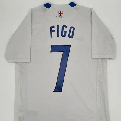 Camiseta de futebol rara Figo #7 Inter Milan 2006/2007 Away ORIGINAL Nike VTG (S) - Imagem 1 de 4