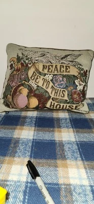 Vintage Currier & Ives Tapestry Small Pillow. - Image 1 of 4