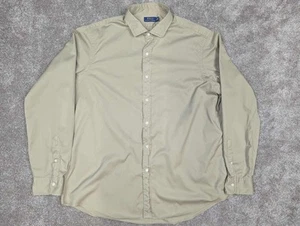 Camisa Polo Ralph Lauren XXL Beige Algodón Manga Larga Informal Para Hombre Con Botones - Imagen 1 de 12