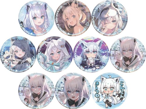 Hololive Shirakami Fubuki Art Selection Can Badge Set Japan Used Japan ...