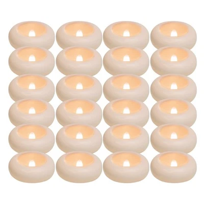 24PCS Flickering Waterproof LED Floating Candles Tealights Water-Activated Pool - Image 1 of 4