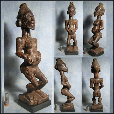STATUE BAOULE Afrique rci AFRICANTIC art africain ancien premier africaine baule - Photo 1/4