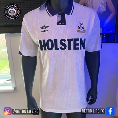 Retro Spurs 1991/93 Home Shirt Gascoigne 8 Size XL (Please Read Description) - Image 1 of 4