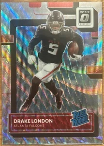 2022 Donruss Optic - Drake London - Rated Rookie - Wave Prizm SP /300 - Picture 1 of 3