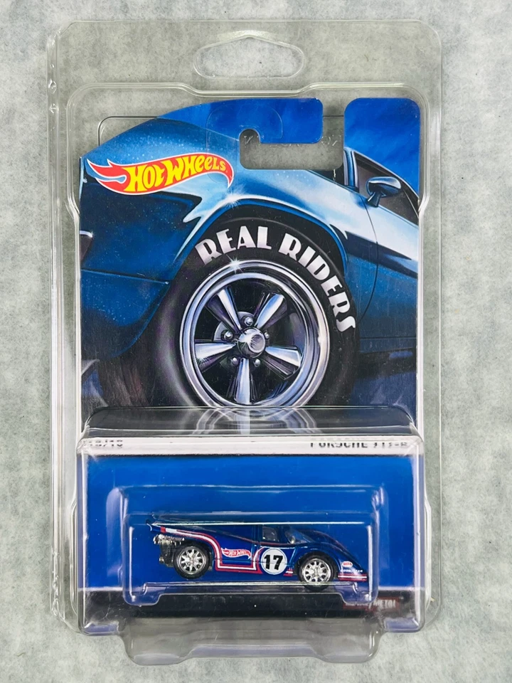 Hot Wheels Heritage Series Real Riders #18 Porsche 917-k Blue Rubber Tires