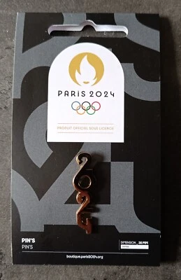 PIN RARE PIN'S .. OLYMPIQUE OLYMPIC FRANCE PARIS 2024 SILVER NUMBERS YEAR 3D ~US - Image 1 of 2