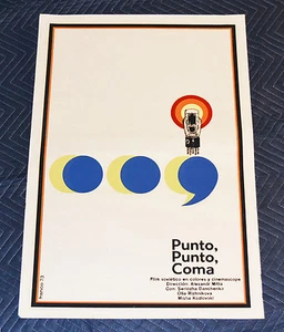 1973 Original Cuban Silkscreen Movie Poster.Punto coma.Russian Mitta.5U4 vacuum - Picture 1 of 3