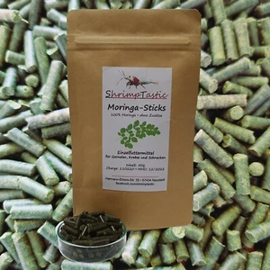 (7,98€/100g) ShrimpTastic Moringa Sticks 50g / para camarones, caracoles, ballenas - Imagen 1 de 3