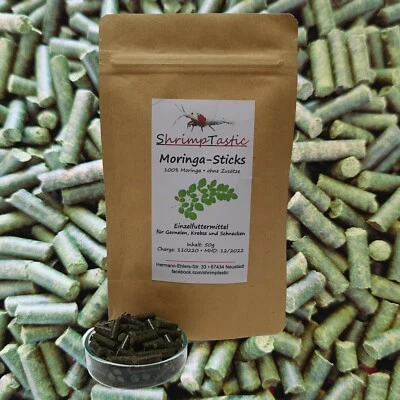 (7,98€/100g) ShrimpTastic Moringa Sticks 50g / für Garnelen, Schnecken, Wels - Bild 1 von 3