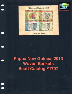 $15.00 Scott Value - 2013 PAPUA NEW GUINEA Baskets s/s Pacific CV MNH NH UMM - Image 1 of 4