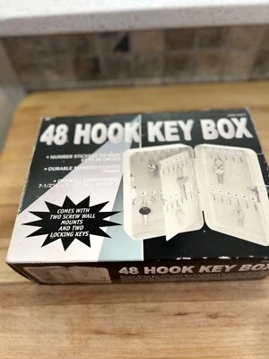 48 Hook Key Holder Box Metal Safe Locking Wall Mount #03271 Still Sealed NEW. - Image 1 of 2