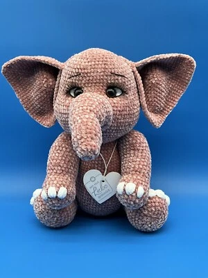 Häkeltier Kuscheltier Häkelarbeit Amigurumi gehäkelter Süßer ELEFANT - Bild 1 von 4