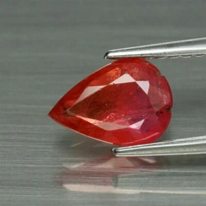0.96 Ct Zafiro Natural Naranja Origen Songea Tanzania Forma Pera(Ver vídeo) - Imagen 1 de 2