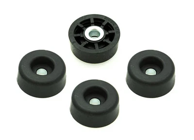 BUDWIG 4 ROUND RUBBER FEET BUMPERS - 1/2 H x 1 W -FURNITURE TABLES CHAIRS DESKS BEDS