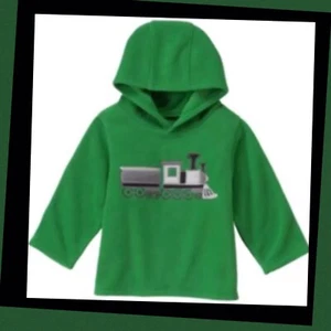 NWT 3-6 mos Gymboree “Snow Tracks” Green Fleece Hoodie Jacket Sweatshirt Jacket - Picture 1 of 2