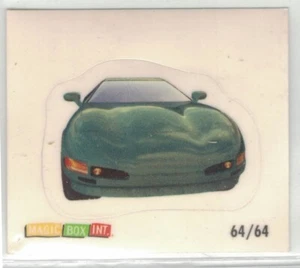 Pegatina rara de Micro Machines #64 1997 Chevy Corvette C5 azul-gris de Magic Box - Imagen 1 de 1