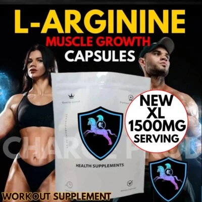 CHARGE PRODUCTS UK L-Arginine XL 180 Capsules 1500mg Serving Muscle Growth Building Supplement