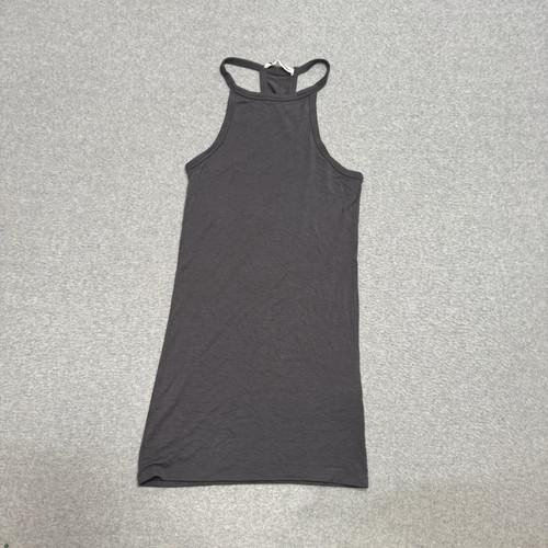 Abito T Alexander Wang donna XS grigio modal corto canotta elasticizzato casual