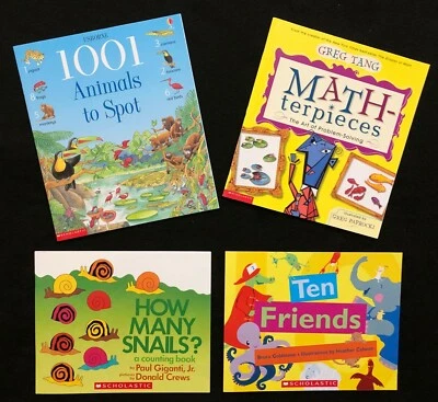 MATH STORY BOOKS - 4 Primary Books (K - 3rd)  - Learning Math through Literature - Image 1 of 4