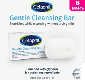 Cetaphil Gentle Cleansing Bar, 6-pack - Picture 1 of 1