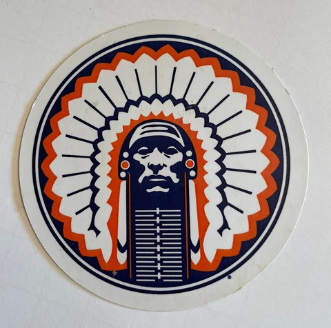 Chief Illiniwek University of Illinois Magnet University Indoor/outdoor 3” X 3” Cover