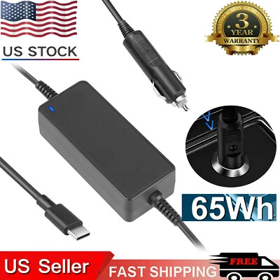 65W 61W 45W 20W USB C PD carregador de carro laptop fonte de alimentação adaptador DC universal EUA - Imagem 1 de 4