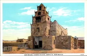Postal Iglesia San Miguel Santa Fe Nuevo México Casi Nuevo - Imagen 1 de 2