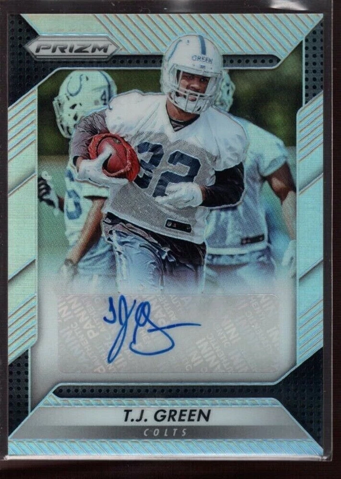 T.J. GREEN COLTS ROOKIE AUTO PRIZMS SILVER REFRACTOR RC SP 2016 PRIZM AUTOGRAPH - Image 1 of 1