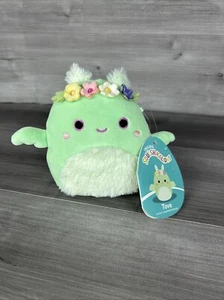 Squishmallows Spring Squad Tove the Mint Green Moth with Flower Headband 5" NWT - Picture 1 of 2