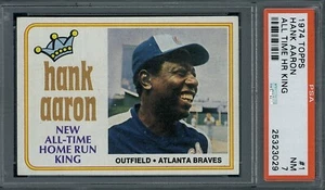 1974 Topps Hank Aaron HR King #1 PSA 7+, very high end for grade - Picture 1 of 2