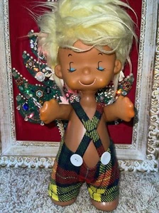 Vintage 1960's Kamar Pocky Posable 14 Inch Doll Closed Eyes - Picture 1 of 8