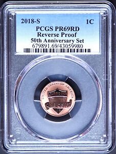 2018 S LINCOLN CENT PCGS REVERSE PR69 50th Anniversary Silver Set 1C