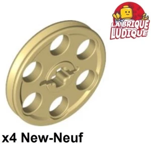 Lego technic 4x roue Wedge Belt Wheel pulley poulie beige/tan 4185 NEUF - Bild 1 von 1