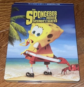 The Spongebob Movie Sponge Out of Water 2-Discs Bluray BestBuy Steelbook Limited - Picture 1 of 6