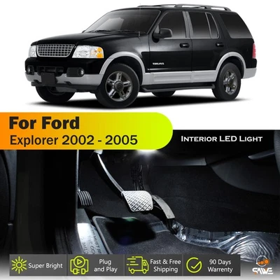 Комплект из 13 светодиодных ламп для салона Ford Explorer 2002 - 2005 годов выпуска - белые - Изображение 1 из 4