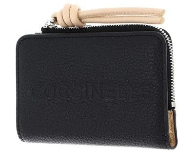 COCCINELLE porte-monnaie Myrtha Maxi Log Wallet Noir / Betulla - Photo 1/4