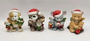 Juego de 4 figuras de animales de Navidad Homco #5180 - Imagen 1 de 3