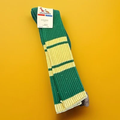 Calcetines De Colección Años 70 Verde/Dorado Para Hombre Buster Marrón Acrílico Tubo Talla 8-11 EE. UU. Años 80 Foto 1 de 4
