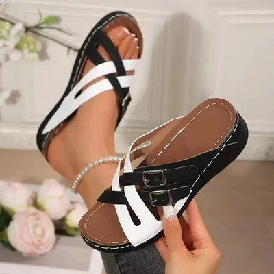 Women'S Fashion Wedge Slip - On Sandals, With Arch Support  Size 6 - Image 1 of 4