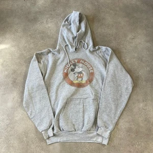 Disney Parks Mickey Mouse Hoodie Kids Medium Vintage Graphic Sweatshirt, Grey - Picture 1 of 8