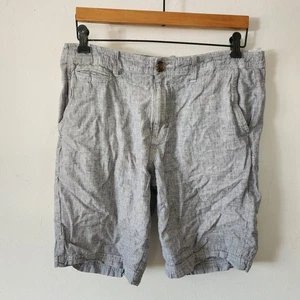 Pantalones Cortos Wallin Bros Azul 34W Lino Mezcla Algodón - Imagen 1 de 4